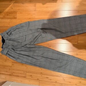 Gray Plaid Dress Pants - Classic Tailored Fit
